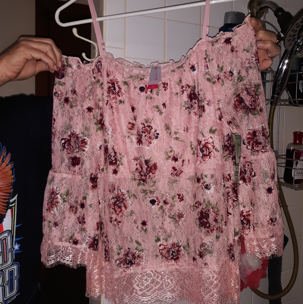 Sweet yet Sexy Lacey Crop Top under Lace Top